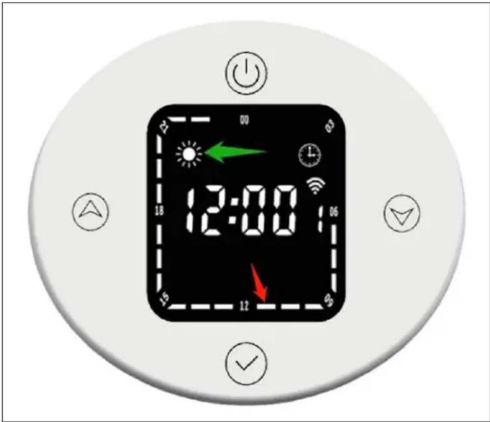 Blumfeldt Fairmont Smart - Visualización del intervalo de tiempo en el modo de funcionamiento normal - 1