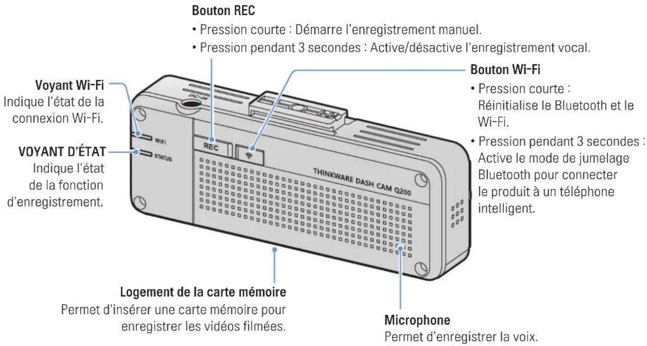 Thinkware Q200 - Caméra avant (appareil principal) – vue arrière - 1