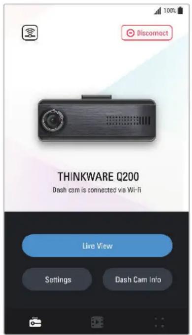 Thinkware Q200 - Afficher la disposition d'écran de la visionneuse mobile - 1