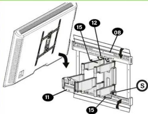 Technical diagram of a device's internal structure with numbered components and directional arrow indicating assembly or transformation.