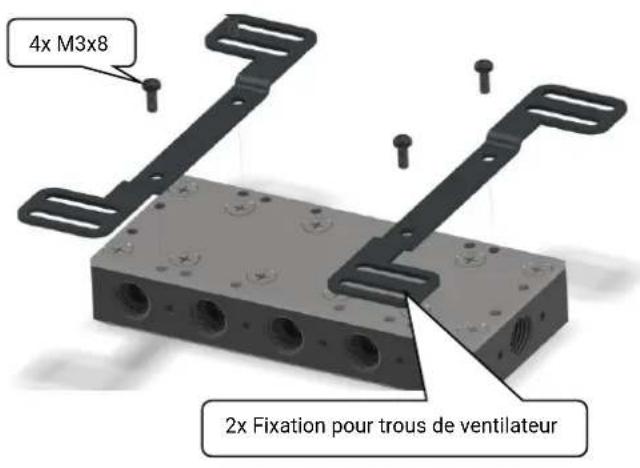 Alphacool ES Distro Plate C5 - Montage avec ruban adhésif - 5