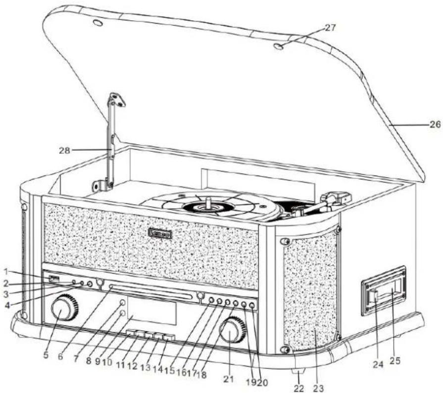 LENCO Classic Phono TCD-2551 - VAROITUS - 2