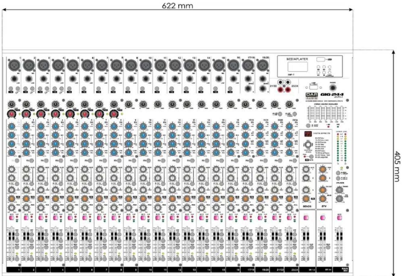 DAP-Audio GIG-244CFX - Dimensions - 1