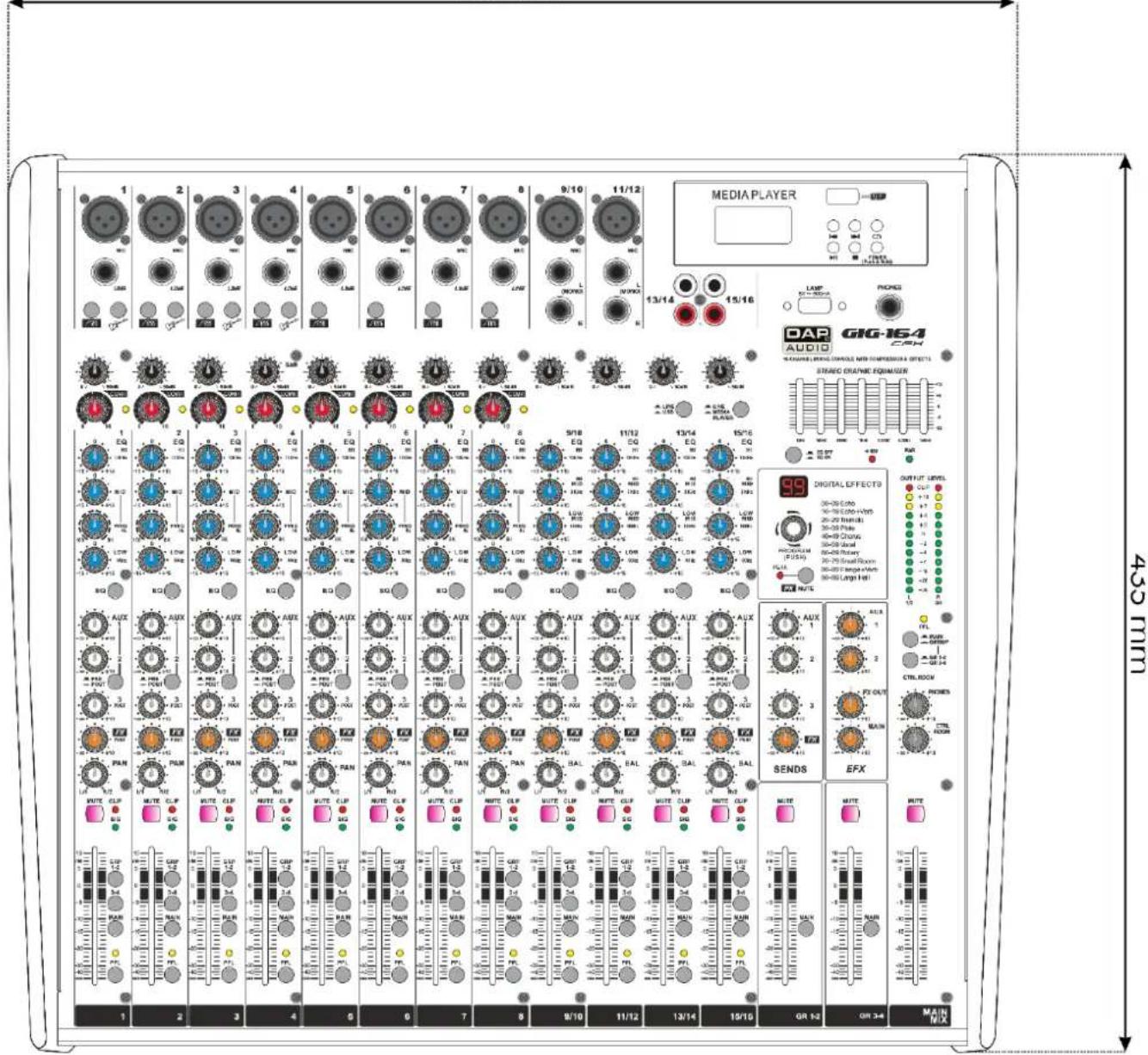 DAP-Audio GIG-164CFX - Dimensions - 1