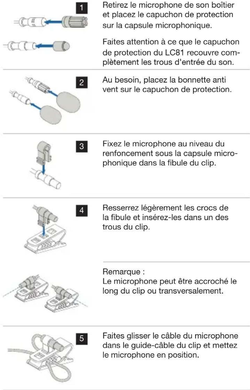 AKG EC 82 MD - Pose du microphone lavalier - 1
