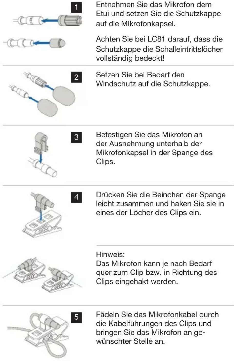 AKG EC 82 MD - Lavaliermikrofon anbringen - 1
