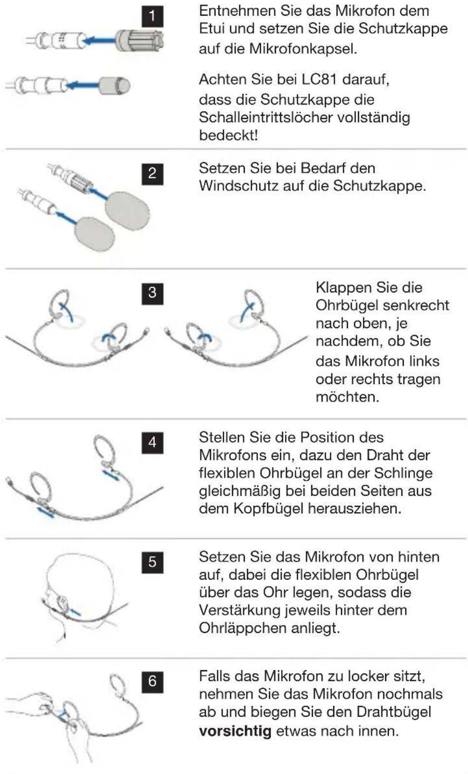 AKG EC 82 MD - Kopfbügelmikrofon anbringen - 1