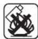 Yard Force Compact 300RBS - Warning Symbols on battery pack - 3