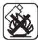 Yard Force Compact 300RBS - Warnsymbole auf dem Akkublock - 4
