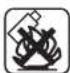 Yard Force LM C34A - Warning symbols on the battery pack - 3