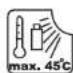 Yard Force LM C34A - Warning symbols on the battery pack - 4