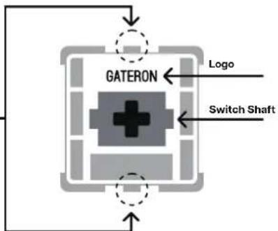 GATERON Logo Switch Shaft