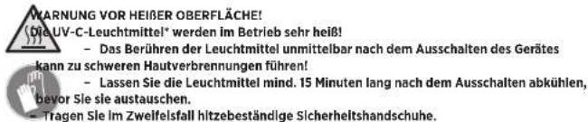 MANN+HUMMEL OurAir TK 850 - Spezielle Sicherheitshinweise - 1