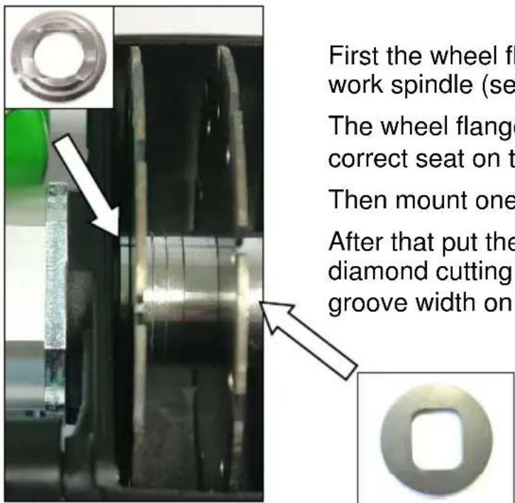 Eibenstock EMF 180.1 - • Pre-selection of the Groove Width : - 1