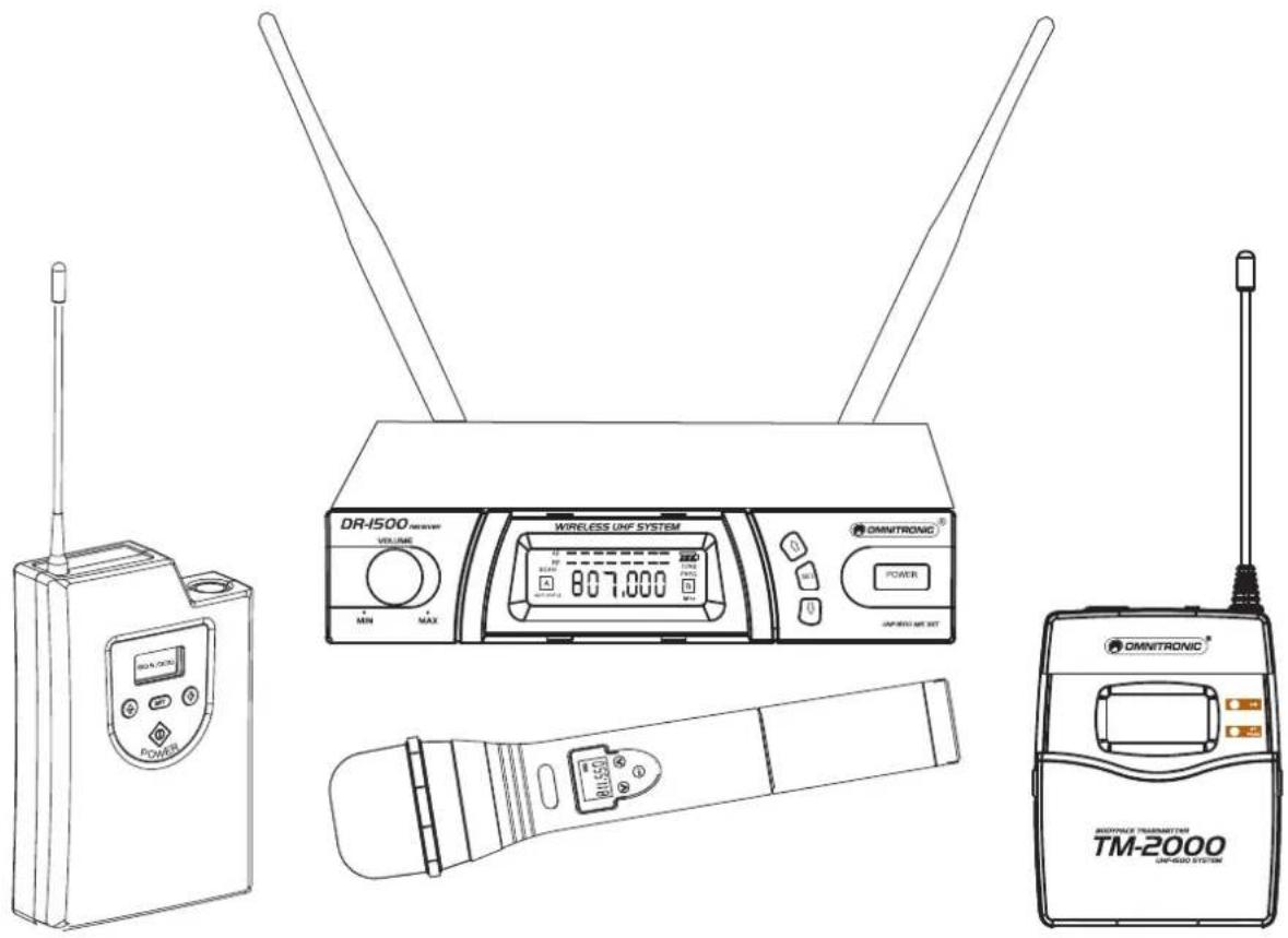 Omnitronic TM-1500 - Wireless Microphone Set - 1