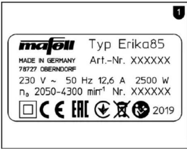 Mafell Erika 85 - WARNING - 1