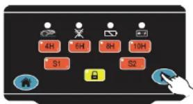Yard Force SA900B - Home & start knop - 1