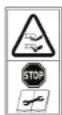 Yard Force SA900B - Symbols on the machine - 4