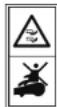 Yard Force SA900B - Symbols on the machine - 3