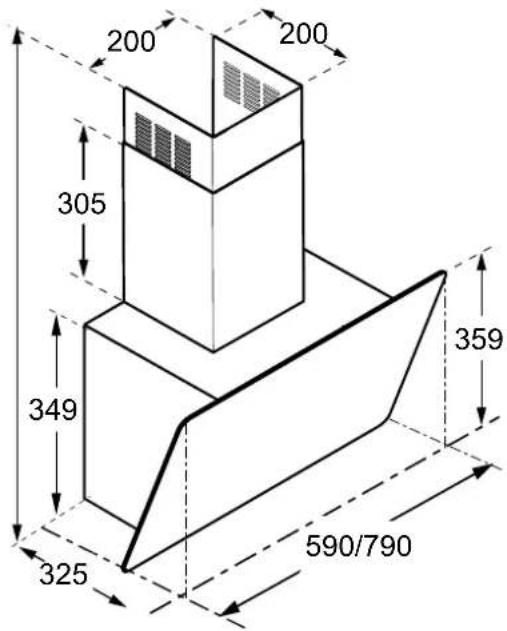 CONSTRUCTA CD688866 - Gerätemaße - 1