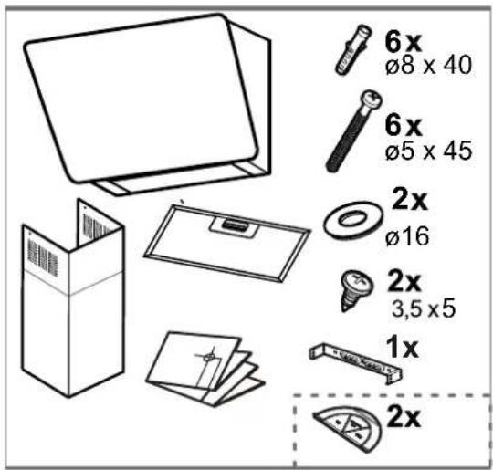 6x Ø8 x 40 6x Ø5 x 45 2x Ø16 2x 3,5 x 5 1x 2x