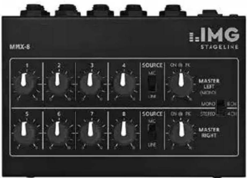 IMG Stageline MMX-8 - Miniatur-Audio-Mischer Miniature Audio Mixer - 2