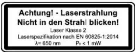 SCHEPPACH HM305SL - levērībai! Lāzera starojums Neskatieties starā. Lāzera 2. klase - 1