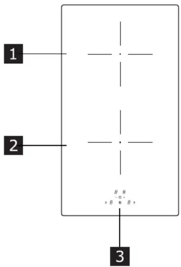 IKEA VÄLBILDAD 204.675.92 - Cooking surface layout - 1