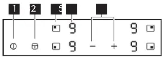 IKEA VILSTA 905.577.25 - Disposición del panel de control - 1