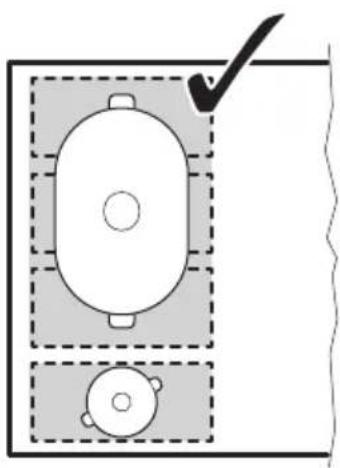 IKEA BLIXTSNABB 604.678.30 - Posizione corretta delle pentole: - 1