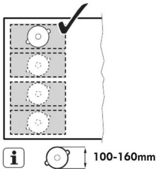 IKEA BLIXTSNABB 604.678.30 - Diamètre et position de l'ustensile - 1