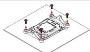 Noctua NH-D12L - Enlever le système de rétention d'origine mettre en place la contre-plaque - 1
