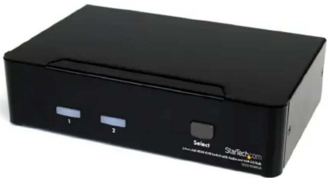 StarTech.com SV231HDMIUA - オーディオおよびUSB 2.0ハブ付き2 ポート USB HDMI KVMスイッチ - 1