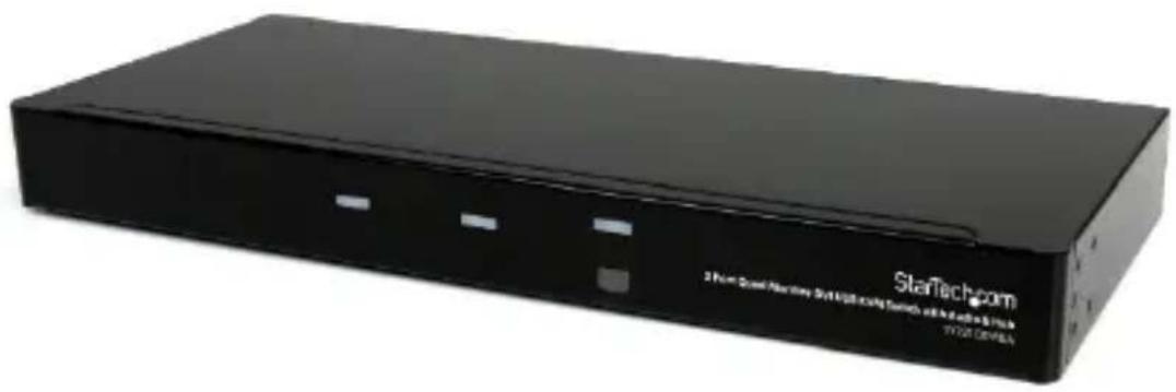StarTech.com SV231QDVIUA - 2ポートUSB対応クワッドモニタデュアルリンクオーディオ&ハブ付きDVI対応KVMスイッチ - 1