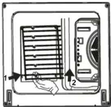 SHARP KF-76VNO22W-DE - Retrait des grilles latérales de support - 1