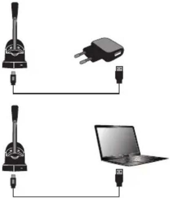 SANDBERG Bluetooth Office Headset Pro+ - Connecter le support de charge - 1