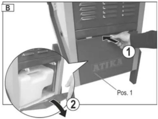 ATIKA ALE 600 N - Rimozione del serbatoio di raccolta dell'acqua - 1