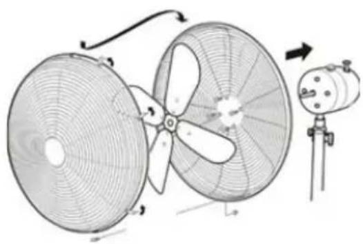 Sonnenkönig Metal Black 16 - Mounting – Assembling the fan - 2