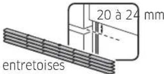 20 à 24 mm entretoises