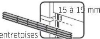 15 à 19 mm entretoises