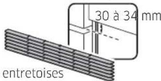 30 à 34 mm entretoises