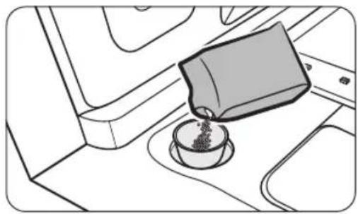 SAMSUNG DW6KR7071BB - Filling the salt storage - 2