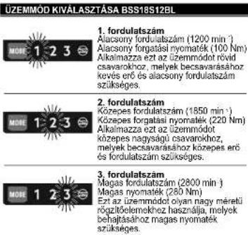 AEG BSS 18SBL - UZEMMOD KIVALASZTASA BSS18SBL - 4