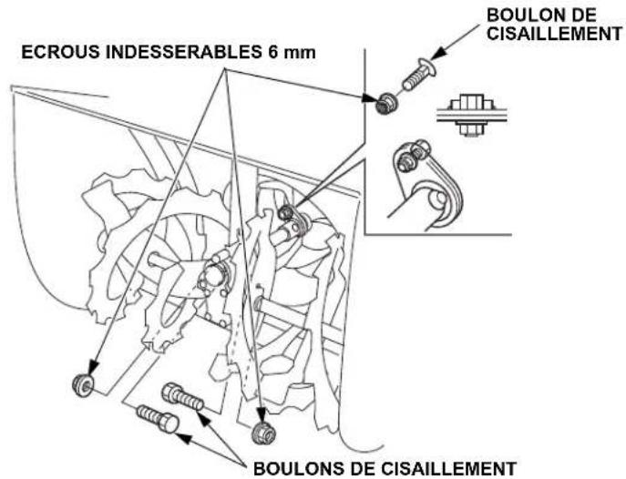 ECROUS INDESSERABLES 6 mm BOULON DE CISAILLEMENT BOULONS DE CISAILLEMENT
