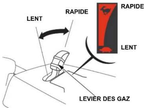 LENT RAPIDE RAPIDE LENT LEVIER DES GAZ