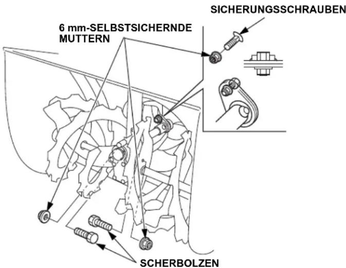 Honda HSS 760A T - Sicherungsschrauben-Austauschverfahren - 1