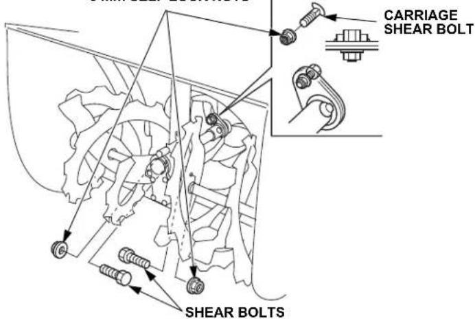 Honda HSS 760A T - Shear Bolt Replacement Procedure - 1