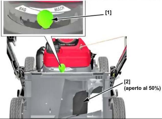 Honda HRX 537 VY - Regolazione dello sportello scorrevole - 1