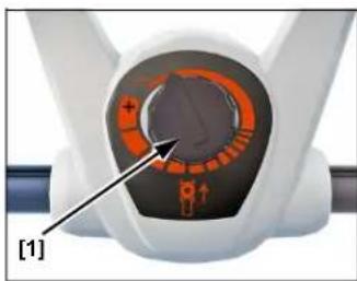 Honda HRX 537 VY - Regolazione del pomello di comando Select Drive - 1