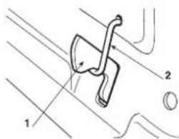Honda HF2317HME - REMOCIÓN DEL RETÉN DEL FIADOR DE ENGANCHE DE LA BOLSA DE RECOLECCIÓN - 1
